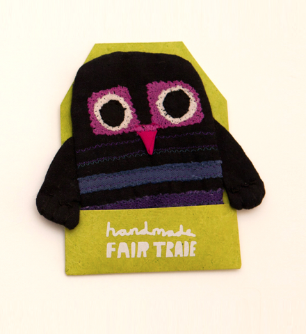 A BIT LOST fair trade owl HAND PUPPET